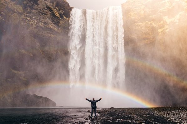 rainbow waterfall picture