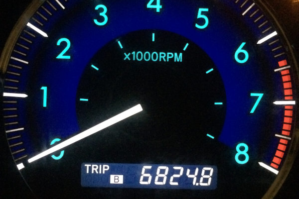 Odometer picture 6,800 miles